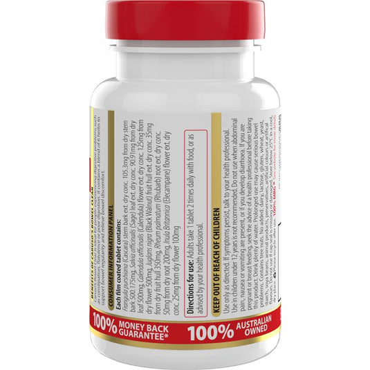 Carusos Bowel Clear 30 Tablets