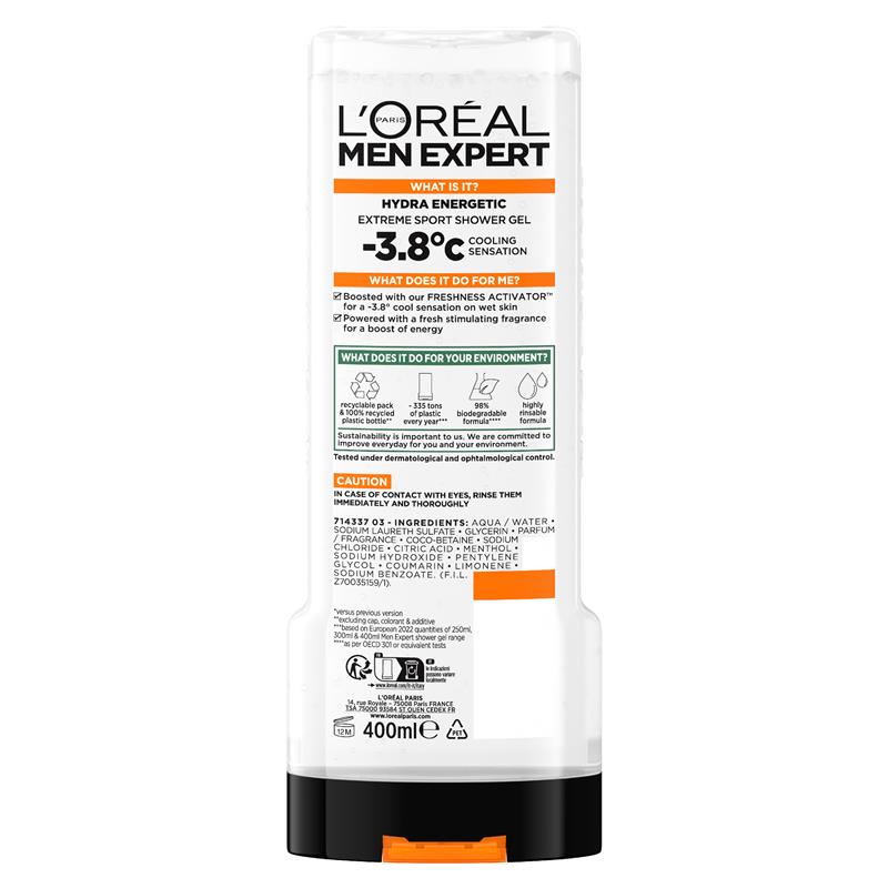 Load image into Gallery viewer, L'Oreal Paris Men Expert Hydra Energetic Extreme Sport Shower Gel 400ml
