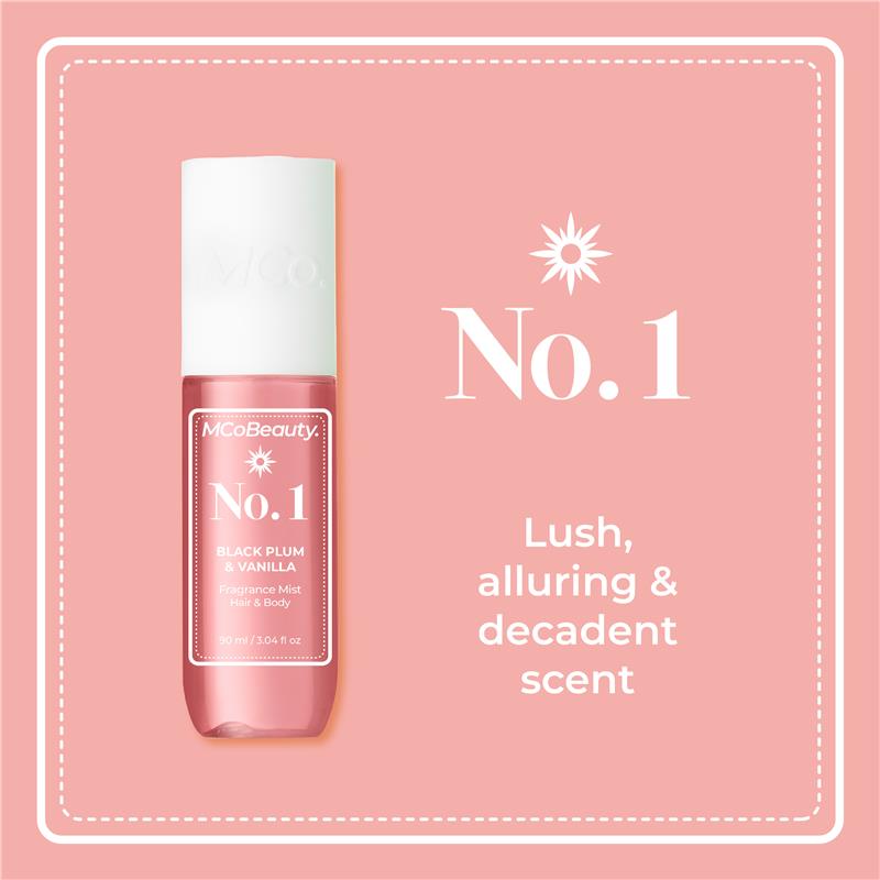 Load image into Gallery viewer, MCoBeauty Black Plum &amp; Vanilla No. 1 Fragrance Hair &amp; Body Mist 90ml
