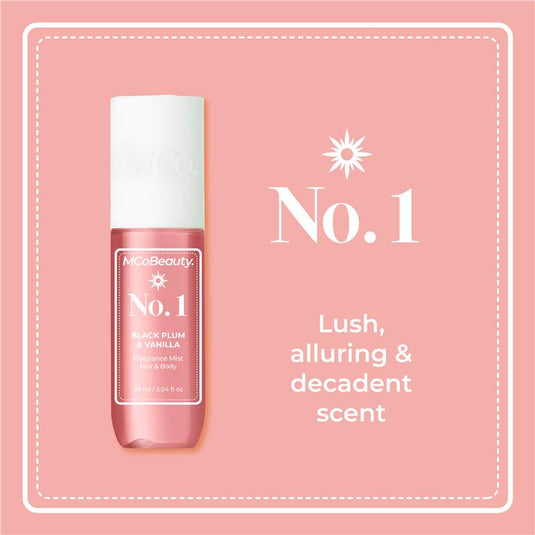 MCoBeauty Black Plum & Vanilla No. 1 Fragrance Hair & Body Mist 90ml