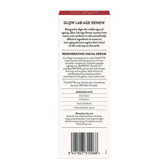 Glow Lab Age Renew Regenerating Facial Serum 30ml