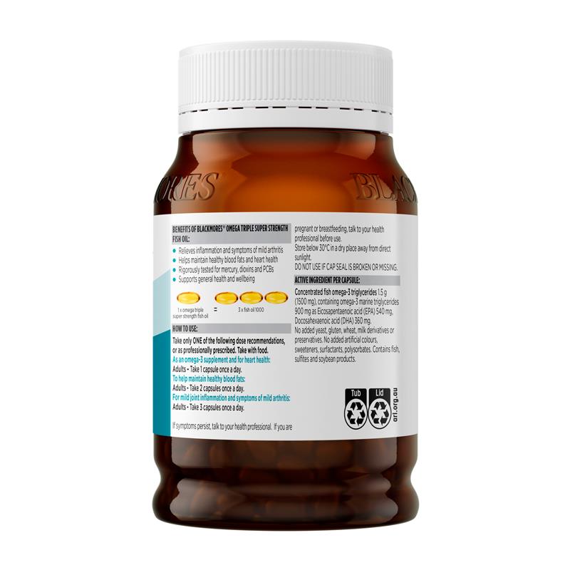 Load image into Gallery viewer, Blackmores Omega Super Strength Fish Oil 150 Capsules

