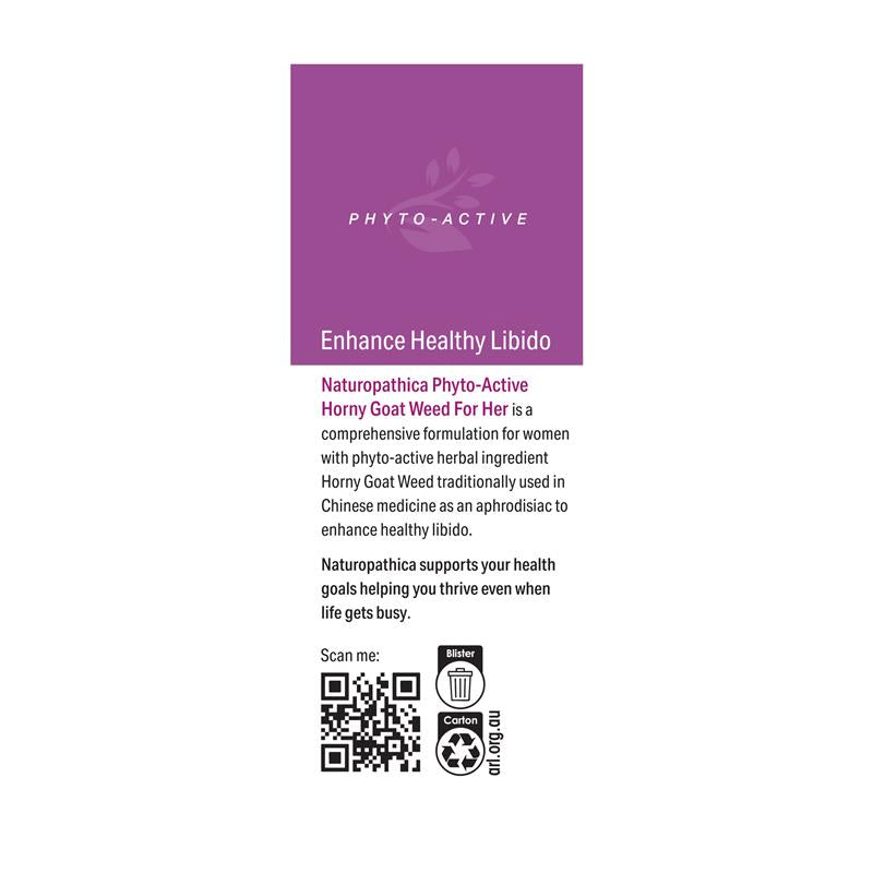 Load image into Gallery viewer, Naturopathica Horny Goat Weed For Her 50 Tablets
