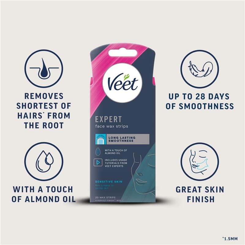 Load image into Gallery viewer, Veet Expert Cold Wax Face 20 Pack
