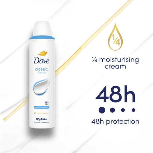 Dove Women Antiperspirant Aerosol Classic Fresh 250ml