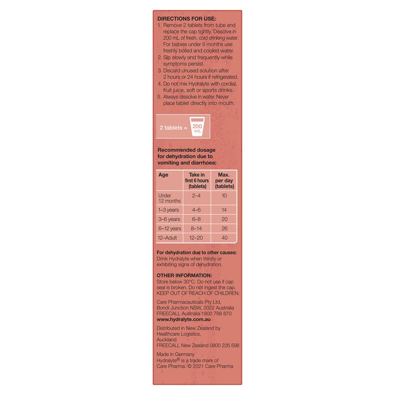 Load image into Gallery viewer, Hydralyte Electrolyte Effervescent Peach Crush 20 Tablets
