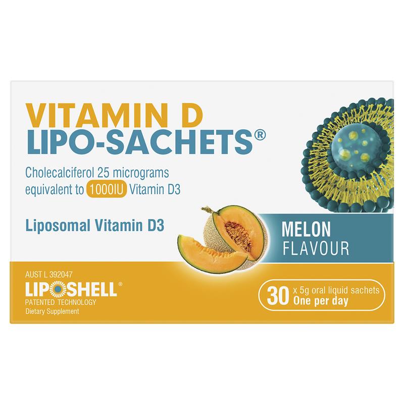 Load image into Gallery viewer, Lipo-Sachets Vitamin D Melon 5g 30 Sachets
