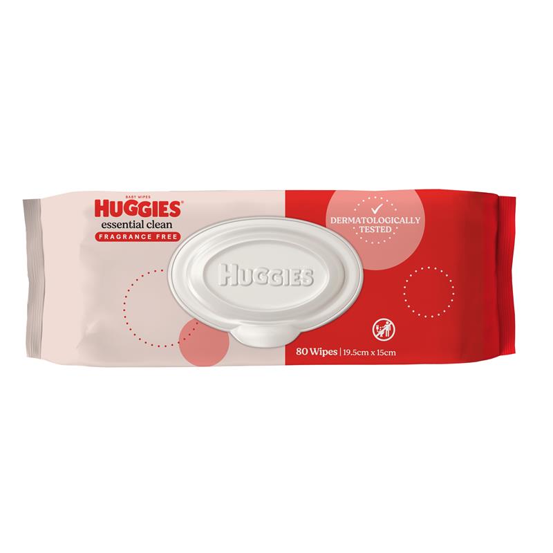 Load image into Gallery viewer, Huggies Essential Clean Baby Wipes 80 Pack
