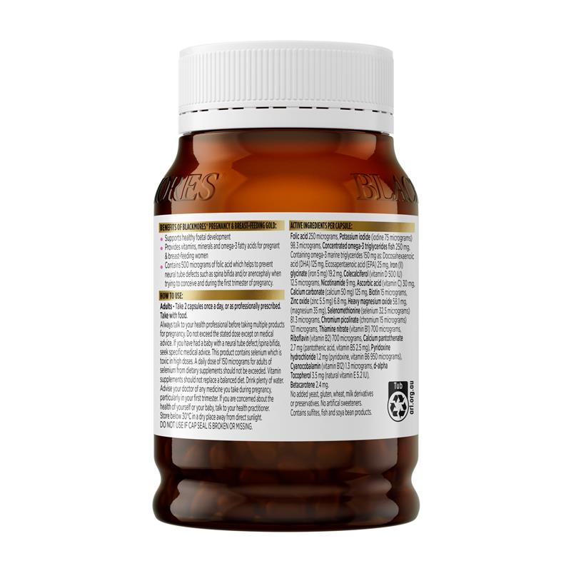 Load image into Gallery viewer, Blackmores Pregnancy and Breastfeeding Gold 180 Capsules
