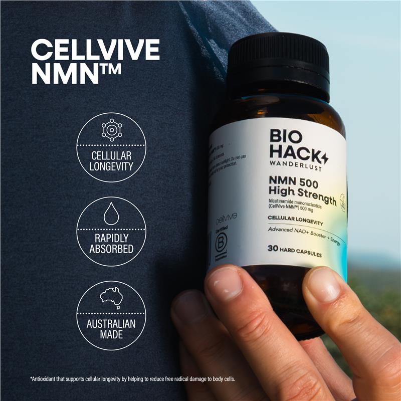 Load image into Gallery viewer, BioHack Wanderlust NMN + Activated Bs 30 Capsules
