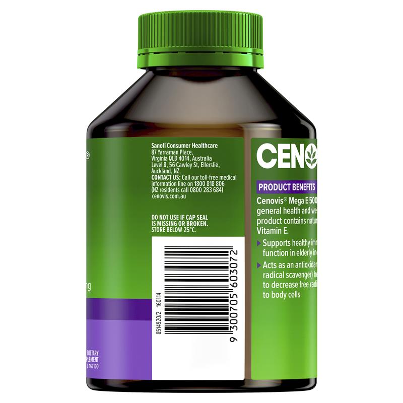 Load image into Gallery viewer, Cenovis Mega E 500IU 250 Capsules
