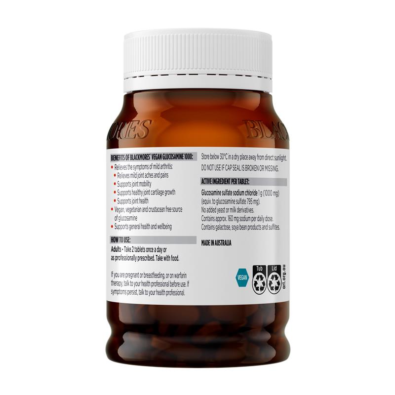 Load image into Gallery viewer, Blackmores Vegan Glucosamine 1000mg 200 Tablets
