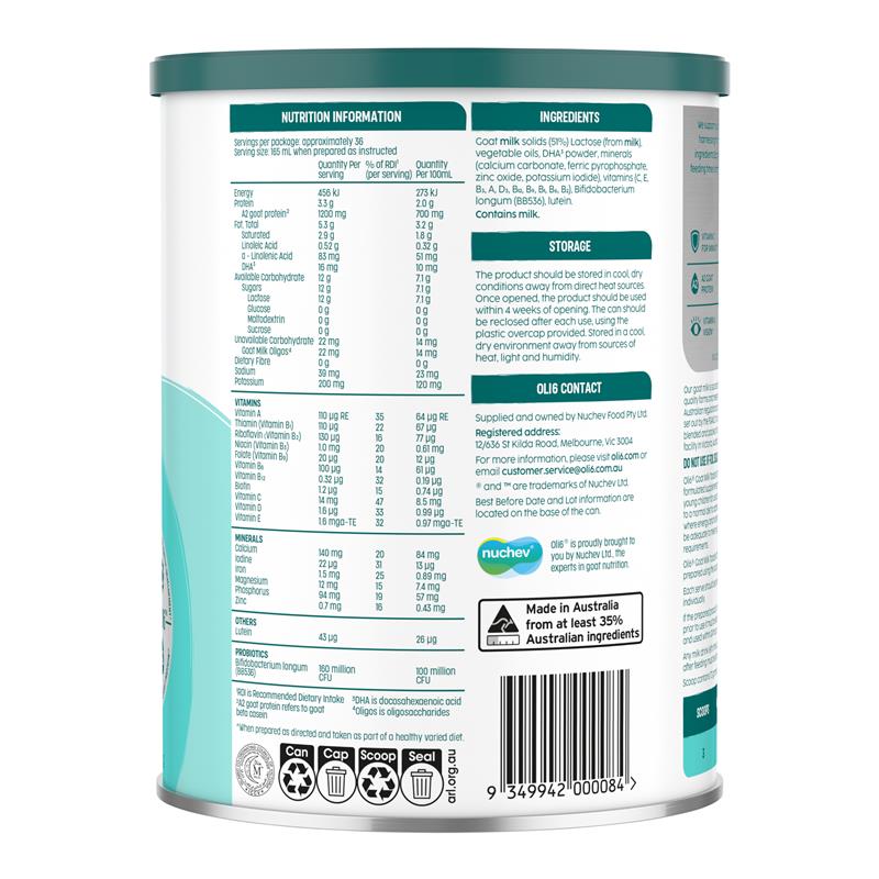 Load image into Gallery viewer, Oli6 - Stage 3 Goat A2 Milk Toddler Formula 800g
