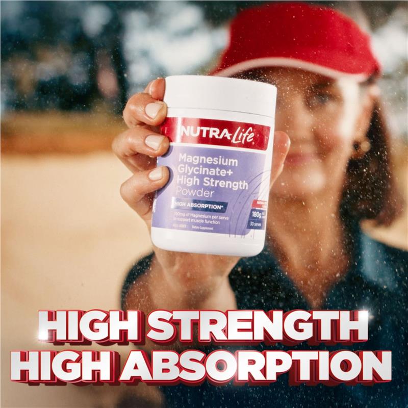 Load image into Gallery viewer, Nutra-Life Magnesium Glycinate+ High Strength Powder Berry 180g
