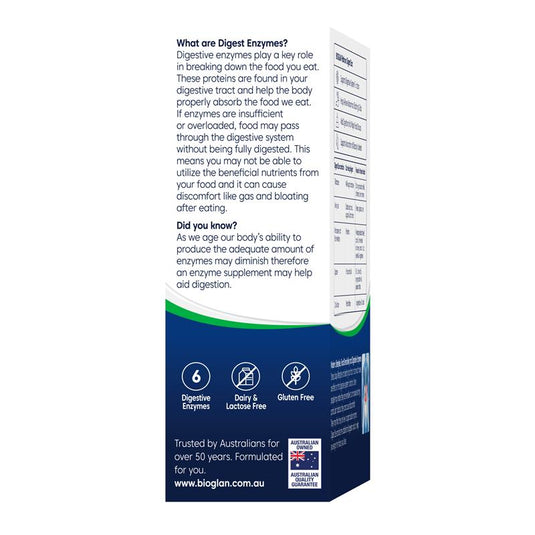 Bioglan Platinum Digest Eze Multi Action 40 Capsules