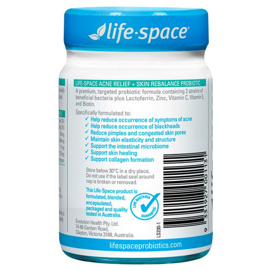Life-Space Acne Relief + Skin Rebalance 30 Capsules