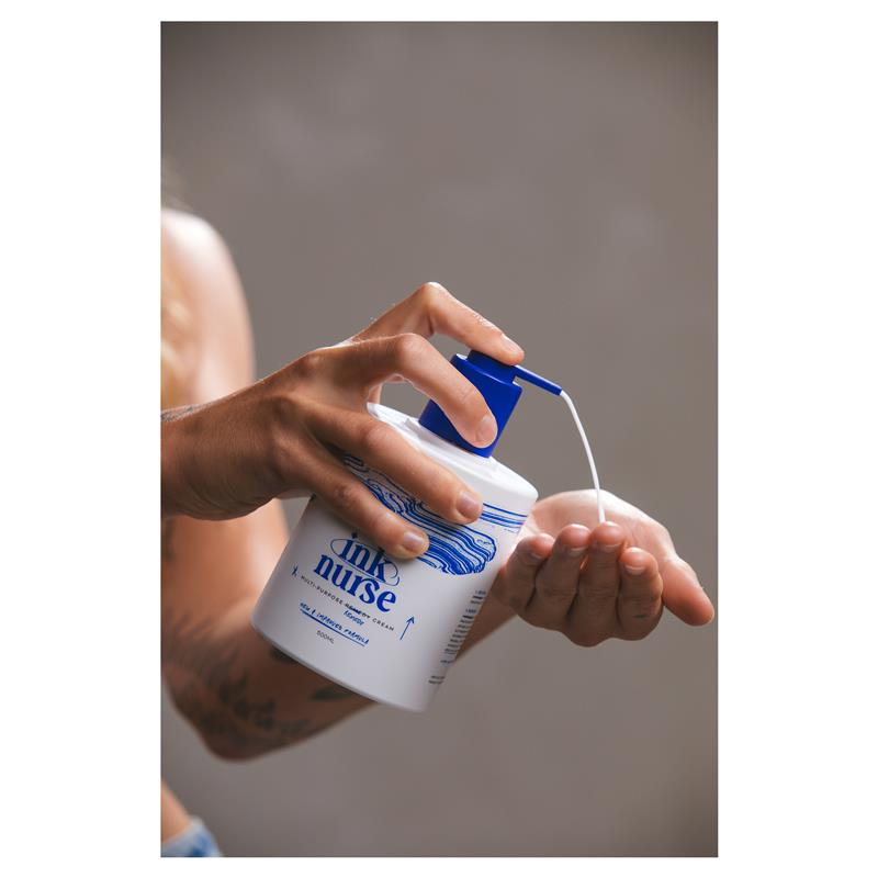 Load image into Gallery viewer, Ink Nurse Tattoo Aftercare + Multipurpose Remedy Cream Pump 500ml
