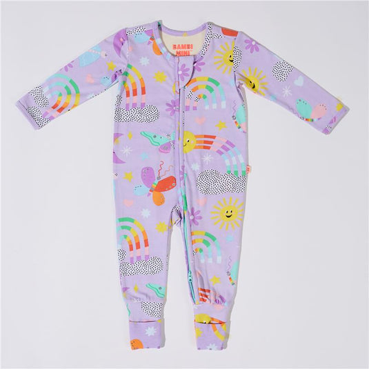 Bambi Mini Co. Wrigglesuit 0 Newborn Pastel Lilac