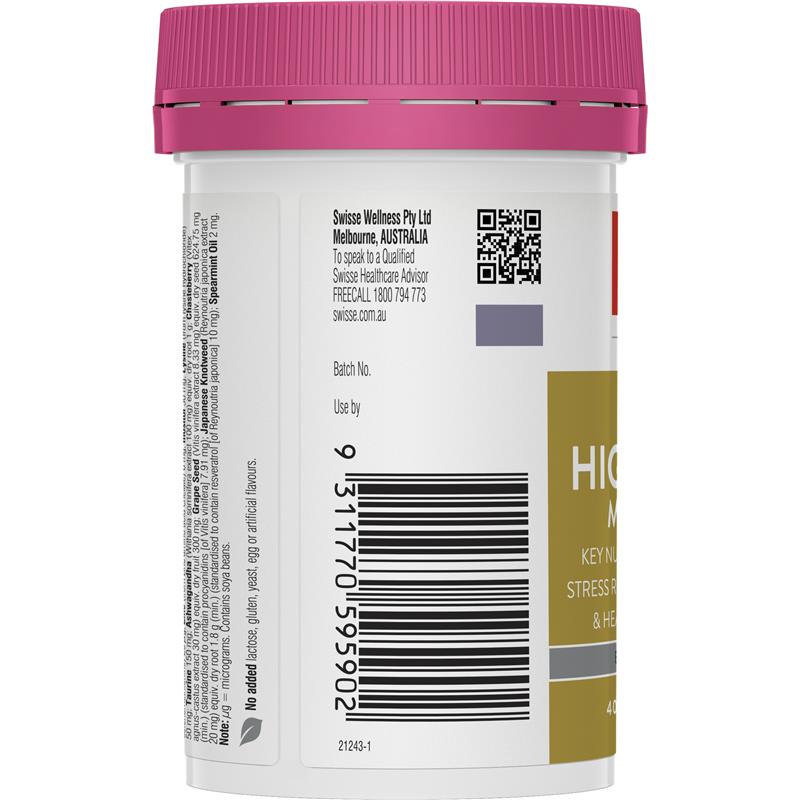 Load image into Gallery viewer, Swisse Women's Ultivite High Potency Multivitamin 40 Tablets
