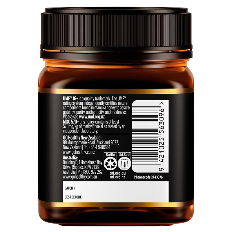 Load image into Gallery viewer, GO Healthy Manuka Honey UMF 16+ (MGO 570+) 250gm (Not For Sale In WA)
