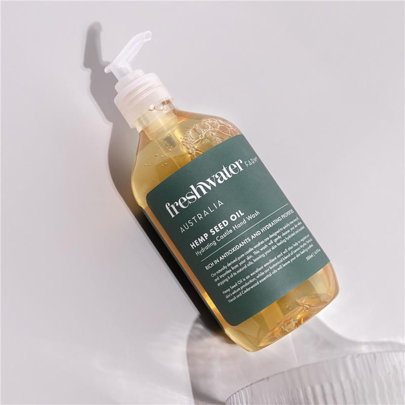 Load image into Gallery viewer, Freshwater Farm Australia Hemp Seed Oil Hydrating Castile Hand Wash 500ml
