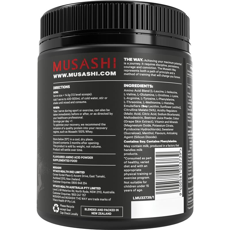Load image into Gallery viewer, Musashi Amino Recovery Purple Grape 350g

