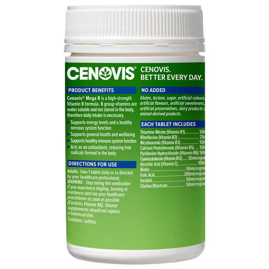 Cenovis Mega B Value Pack 250 Tablets Exclusive Size