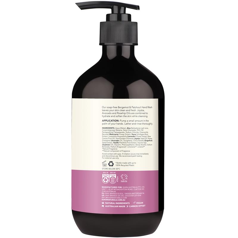 Load image into Gallery viewer, Sukin Cleansing Hand Wash Bergamot &amp; Patchouli 500ml
