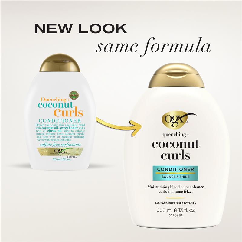 Load image into Gallery viewer, Ogx Quenching + Coconut Curls Conditioner For Curly Hair 385mL
