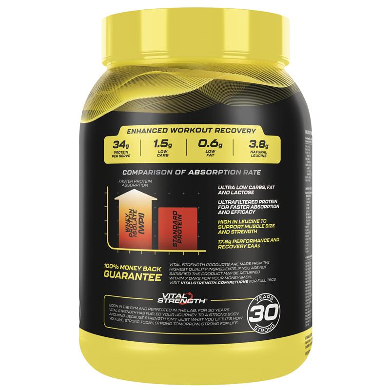 Load image into Gallery viewer, Vital Strength WPI Plus 100 Whey Protein Isolate Vanilla 1Kg
