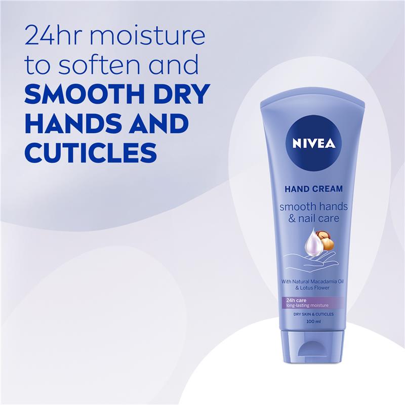 Load image into Gallery viewer, NIVEA Smooth Hands &amp; Nail Care Hand Cream 100ml
