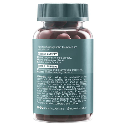 Novomins Ashwagandha 60 Gummies NEW