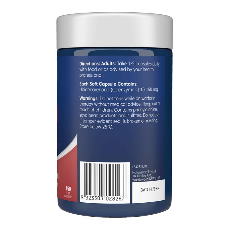 Load image into Gallery viewer, Bioglan CoQ10 150mg 150 Capsules
