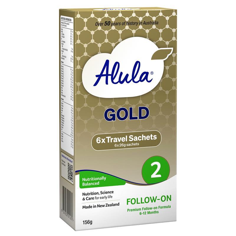 Load image into Gallery viewer, Alula Gold Stage 2 Follow-On Formula 6-12 Months Stick Pack 6 x 26g
