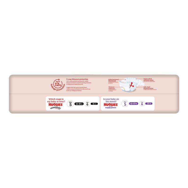 Load image into Gallery viewer, Huggies Essentials Size 5 13-18kg 44 Nappies
