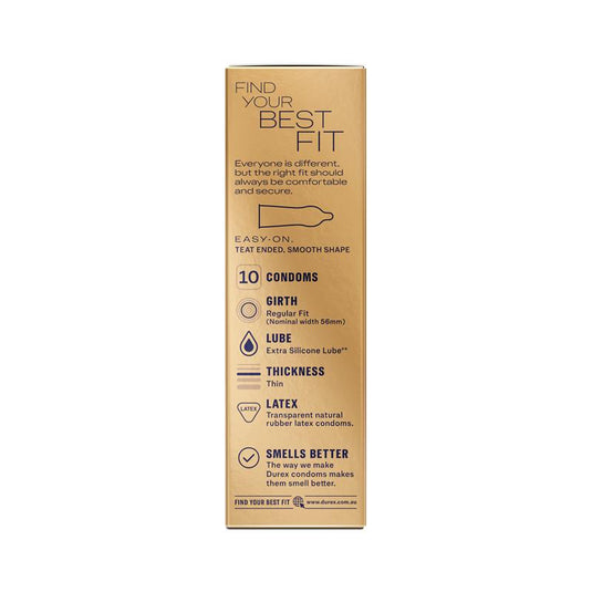 Durex Invisible Condoms Extra Lube 10 Pack