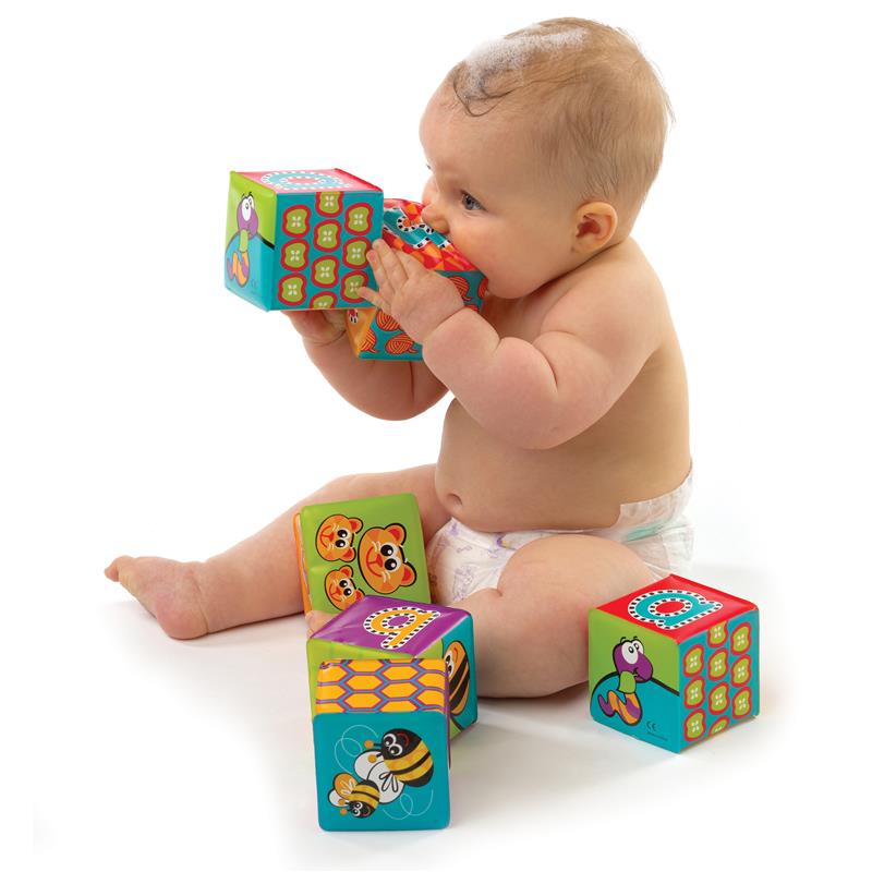 Load image into Gallery viewer, Playgro Splash and Learn Bath Soft Blocks 6 Pack
