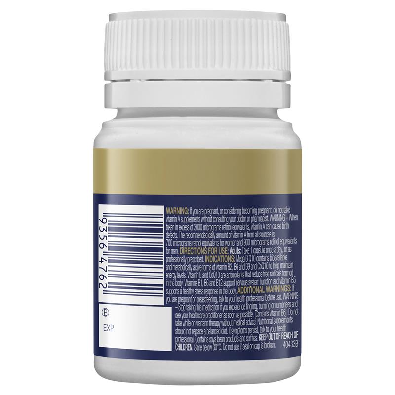 Load image into Gallery viewer, Bioceuticals Mega B Q10 30 Capsules
