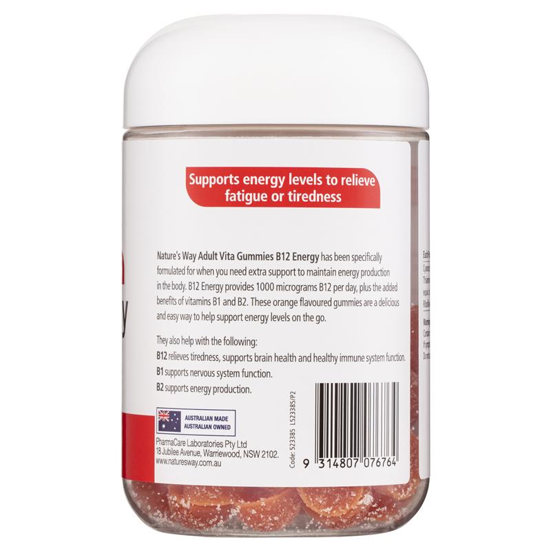 Load image into Gallery viewer, Nature's Way Adult Vita Gummies B12 Energy 80 Gummies
