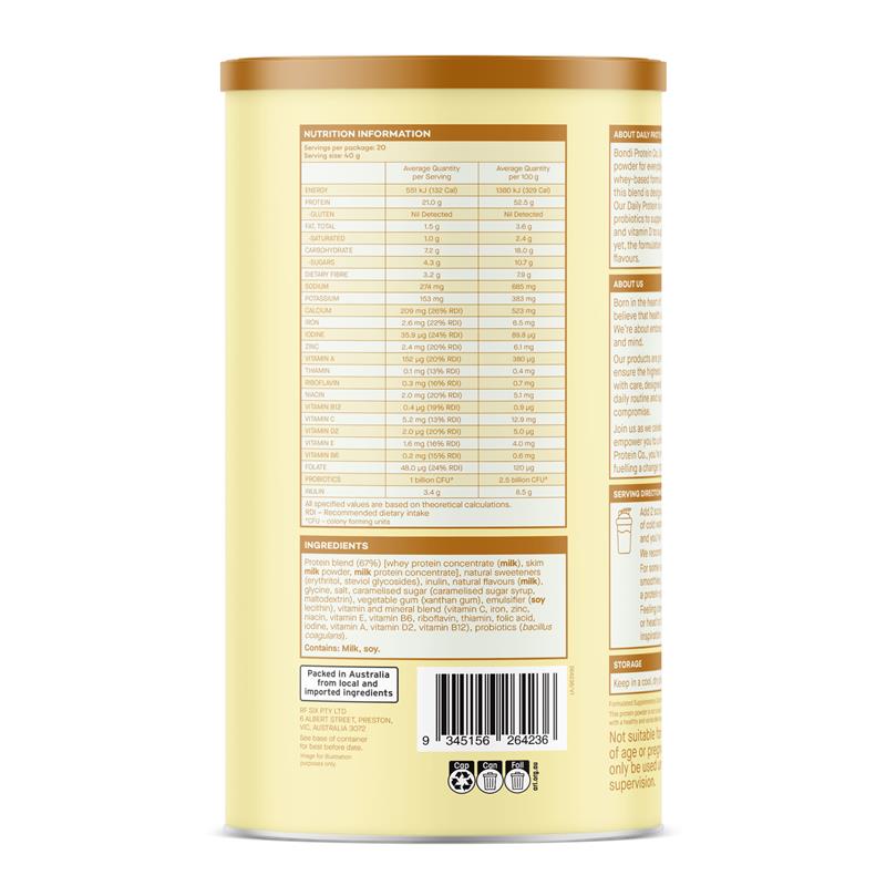 Load image into Gallery viewer, Bondi Protein Co. Daily Protein Caramel Honeycomb 800g
