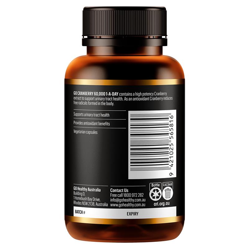 Load image into Gallery viewer, GO Healthy Cranberry 60000 60 Vege Capsules
