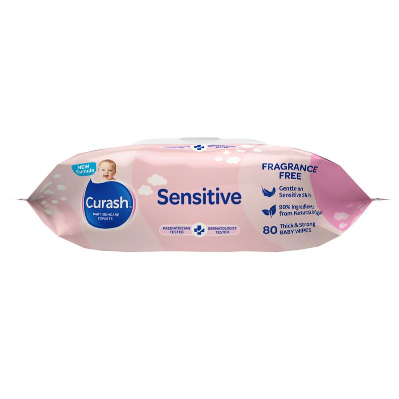 Load image into Gallery viewer, Curash Baby Sensitive Wipes 80 Pack
