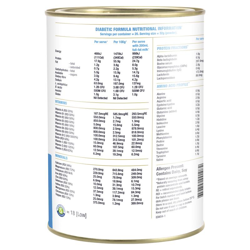 Load image into Gallery viewer, IsoWhey Clinical Nutrition Diabetic Formula Vanilla 640g
