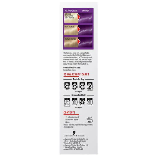 Schwarzkopf LIVE Colour Magnetic Purple Semi Permanent 75ml
