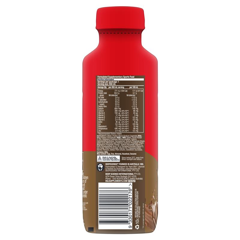 Load image into Gallery viewer, BSc RTD Protein Shake Chocolate 450ml
