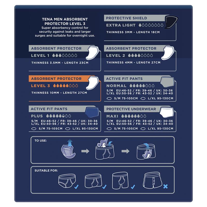 Load image into Gallery viewer, TENA Men Pads Level 3 8 Pack
