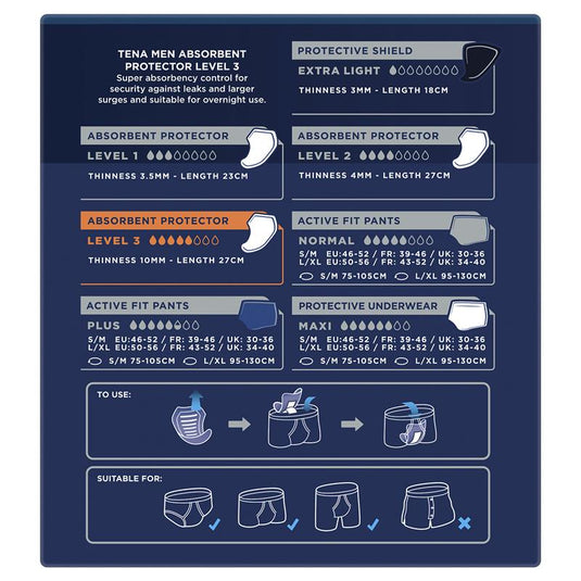 TENA Men Pads Level 3 8 Pack