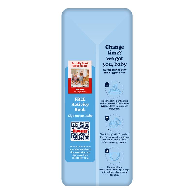 Load image into Gallery viewer, Huggies Ultra Dry Nappies Size 5 Boy 13-18kg Bulk 32 Pack
