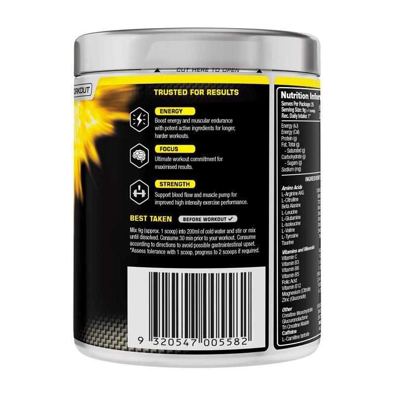 Load image into Gallery viewer, Vital Strength Pre Workout Powder Raspberry Rush 225g
