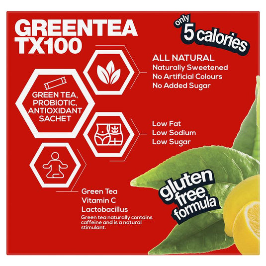 BSc Green Tea TX100 Lemon Lime 60 x 3g Serve NEW